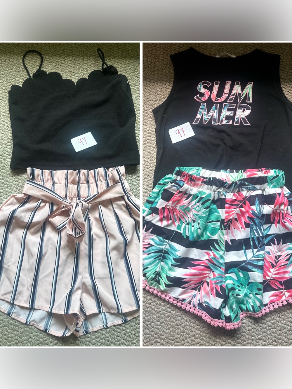 Bundle of 2 girls Summer Outfits and one Summer Top